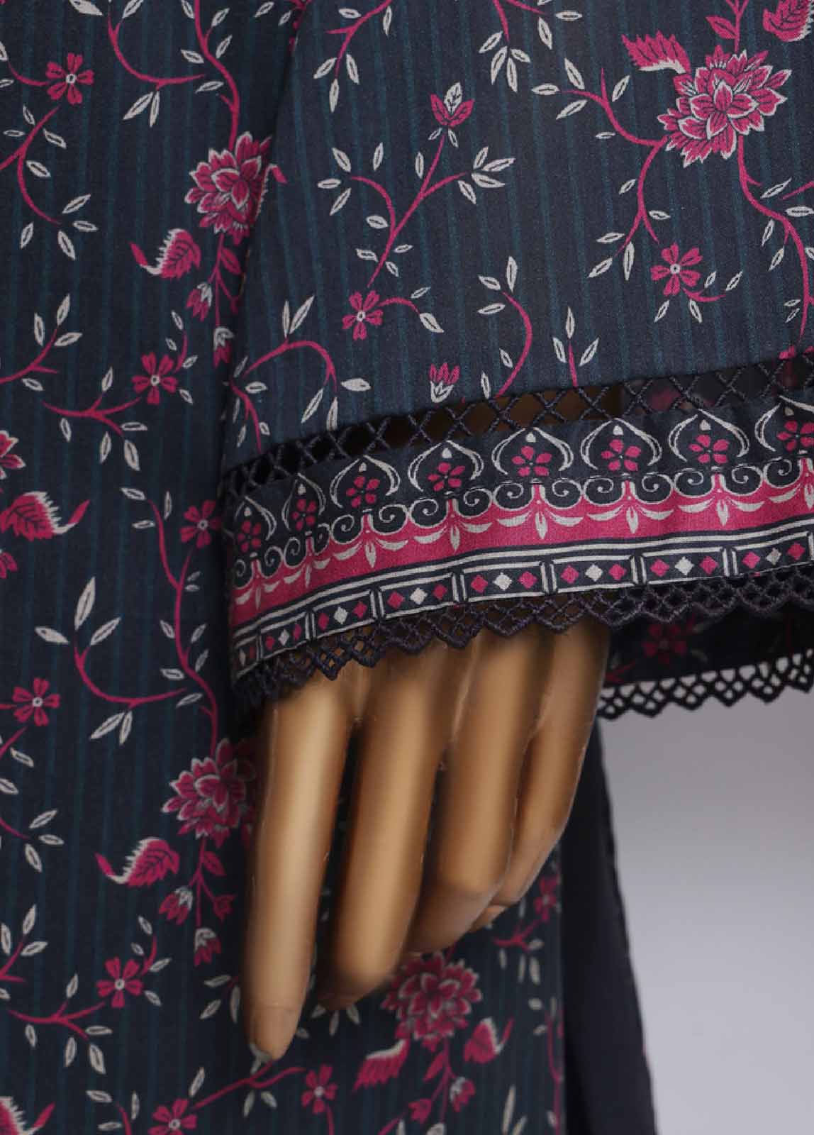 Bin Saeed Fabric - NSM-025- 3 Piece Printed Farshi Shalwar Suit