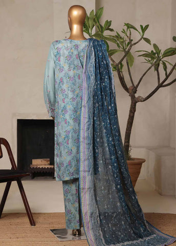 Bin Saeed Fabric - NSM-026-DEMB- 3 Piece Luxury Embroidered Stitched Suit