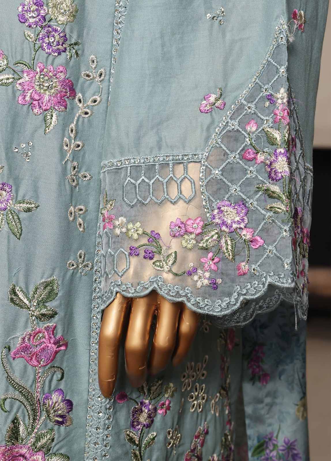 Bin Saeed Fabric - NSM-026-DEMB- 3 Piece Luxury Embroidered Stitched Suit