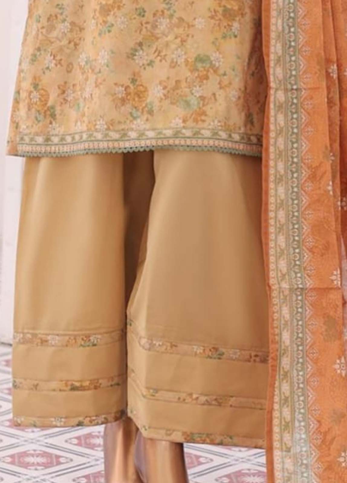 Bin Saeed Fabric - NSM-028- 3 Piece Printed Farshi Shalwar Suit