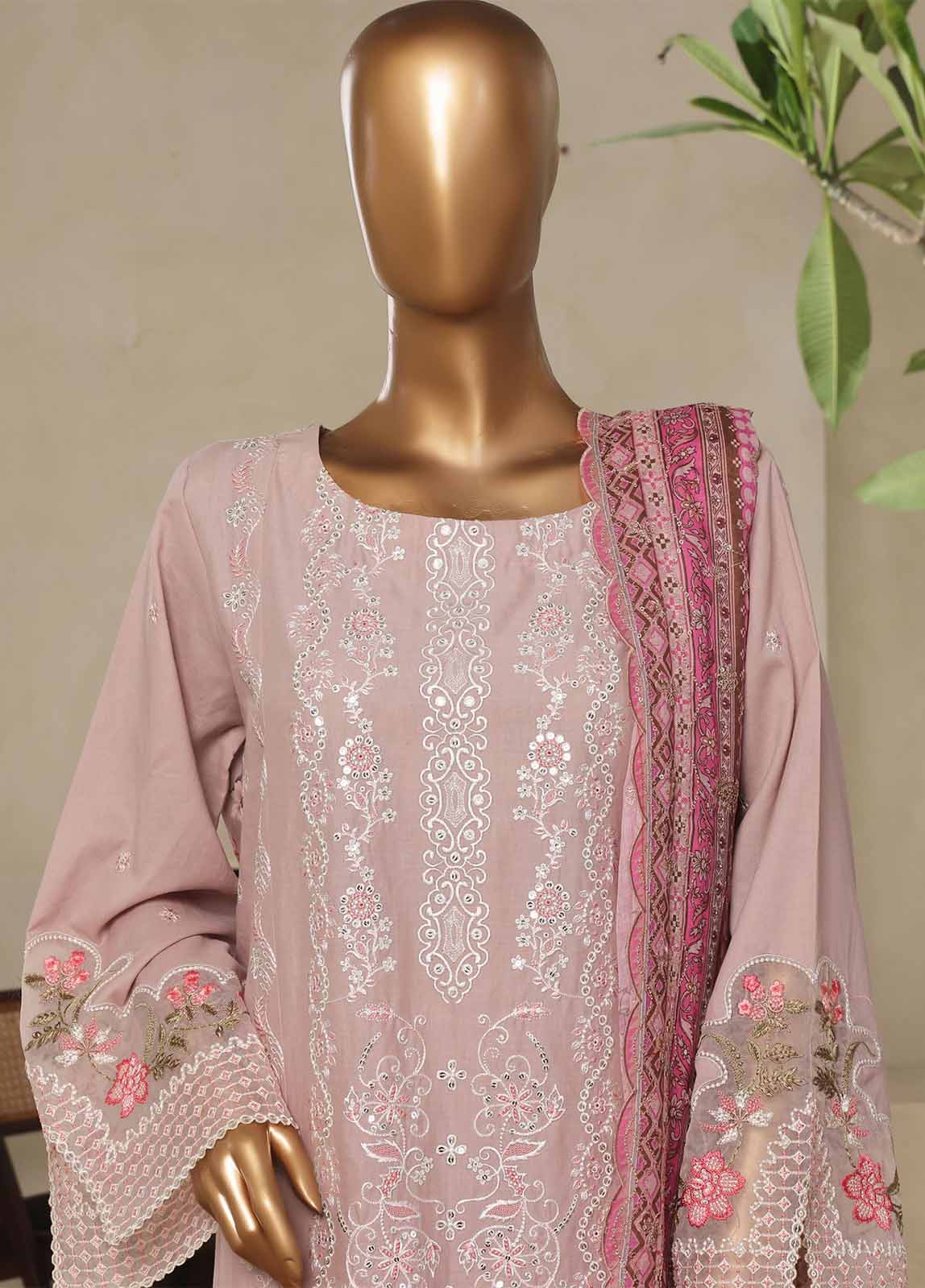 Demb NSM-030-DEMB- 3 Piece Luxury Embroidered Stitched Suit – Bin Saeed Fabrics