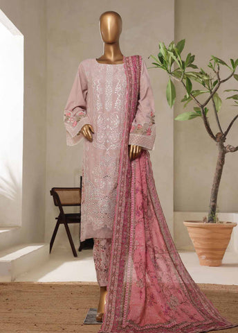 Bin Saeed Fabric - NSM-030-DEMB- 3 Piece Luxury Embroidered Stitched Suit
