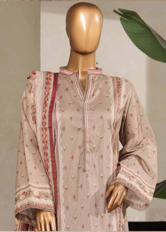NSM-034- 3 Piece Printed Stitched Suit