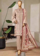 NSM-034- 3 Piece Printed Stitched Suit