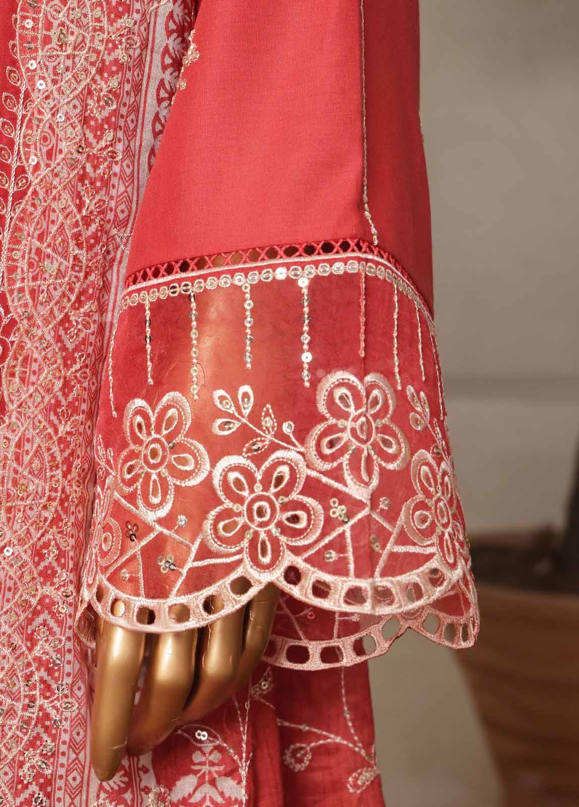 Bin Saeed Fabric - NSM-036-DEMB- 3 Piece Luxury Embroidered Stitched Suit