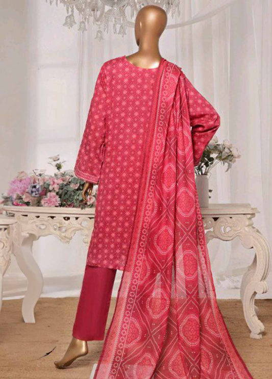 NSM-038 R-06- 3 Piece Printed Stitched Suit