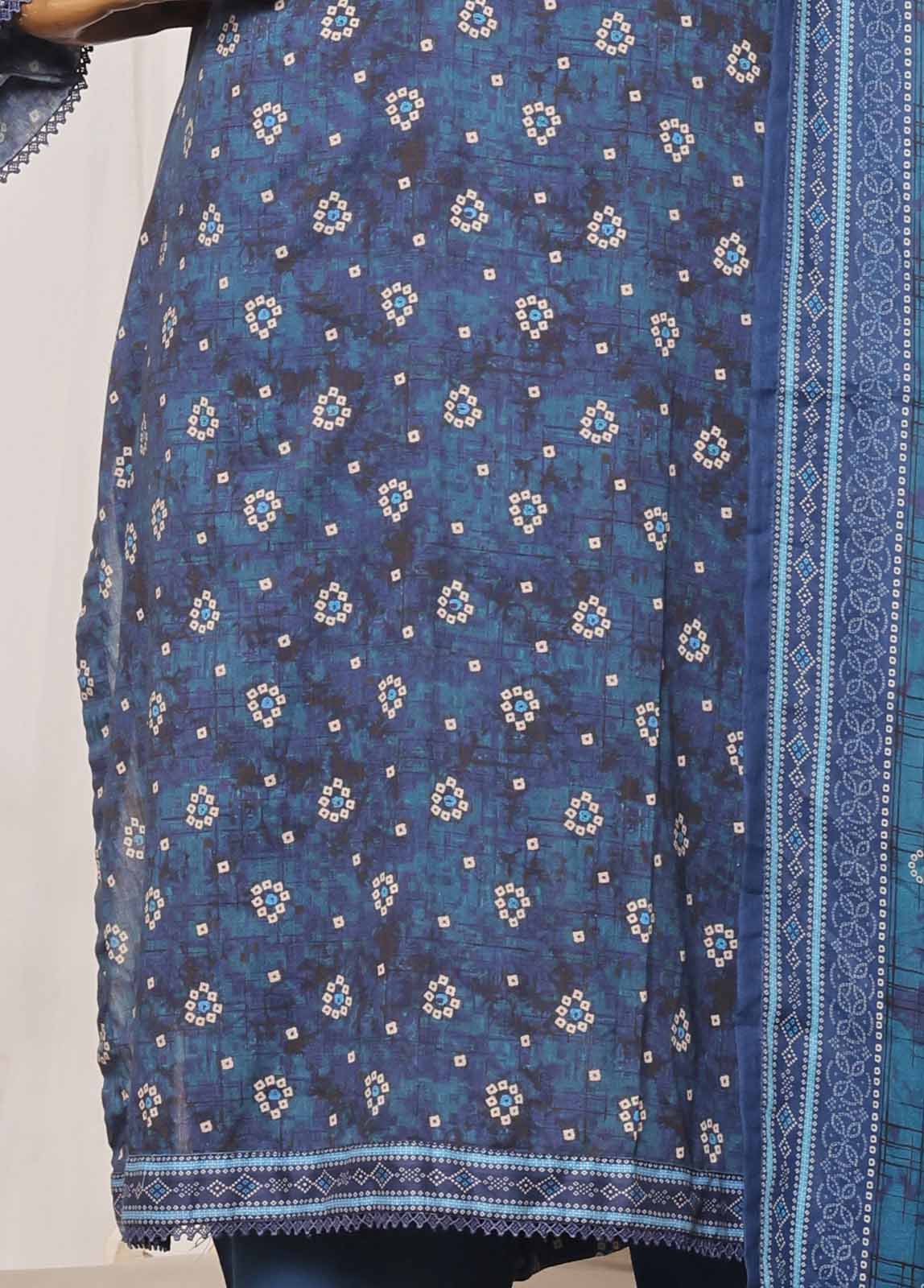 Bin Saeed Fabric - NSM-039-PR R1-4- 3 Piece Printed Stitched Suit