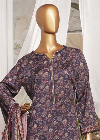 NSM-045- 3 Piece Printed Stitched Suit
