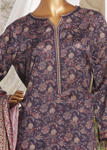 NSM-045- 3 Piece Printed Stitched Suit