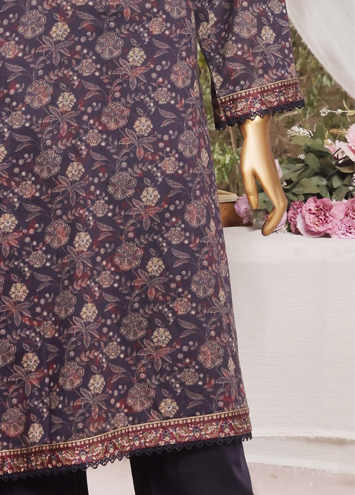 NSM-045- 3 Piece Printed Stitched Suit