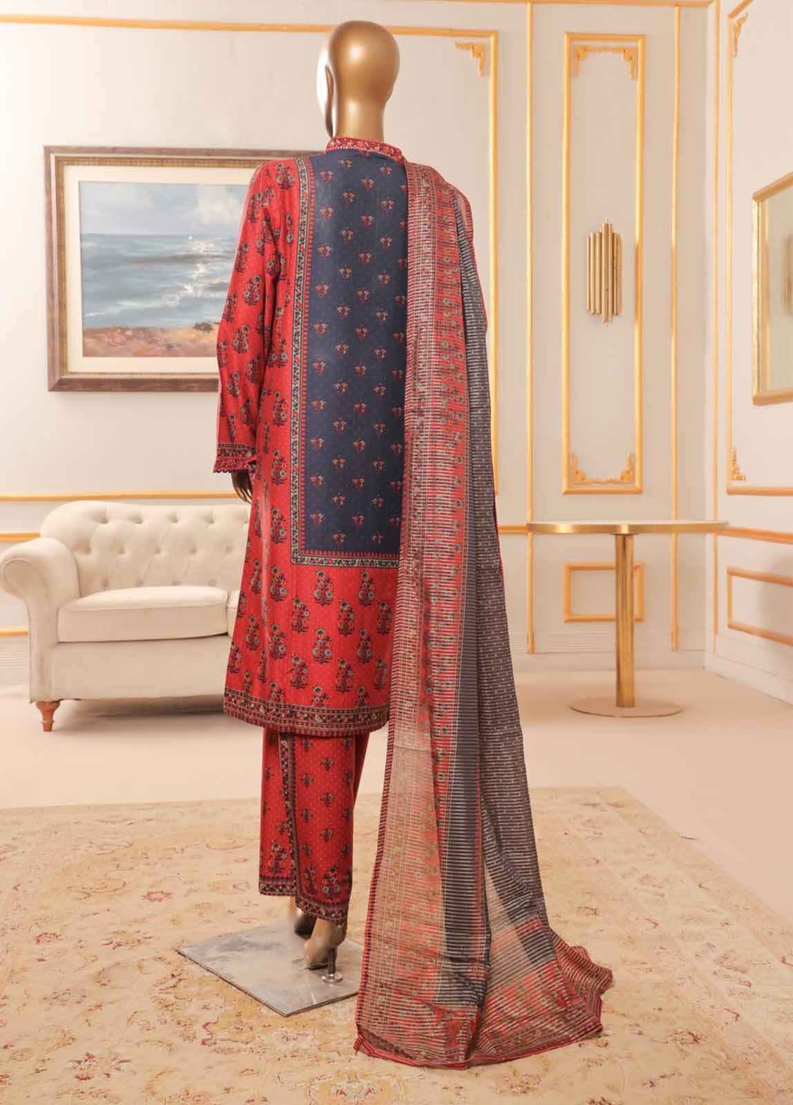 NSM-046-EMB R-64-3 Piece Chikankari Stitched Suit
