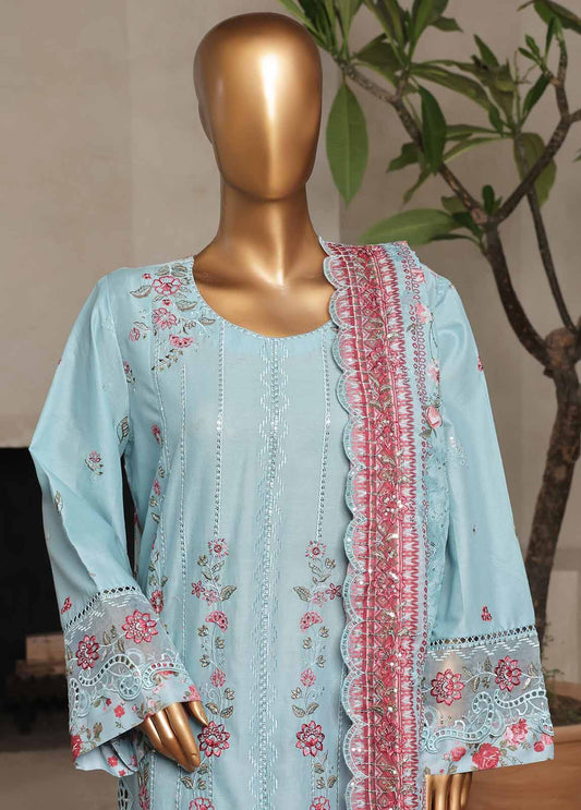 NSM-048-DEMB- 3 Piece Luxury Embroidered Stitched Suit