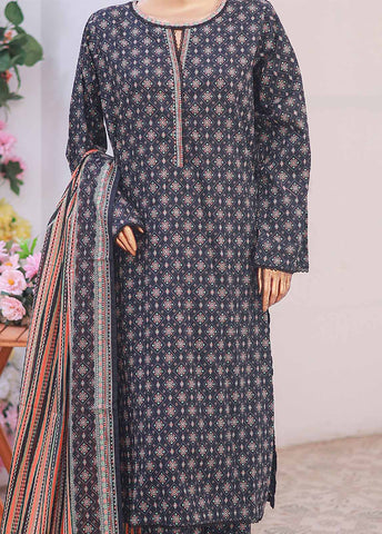 Bin Saeed Fabric - NSM-053- 3 Piece Printed Stitched Suit