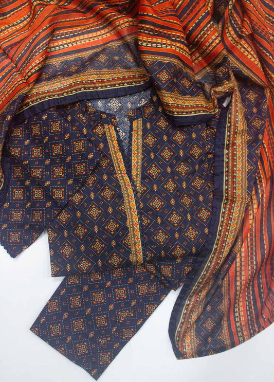 NSM-054-PR- 3 Piece Printed Stitched Suit