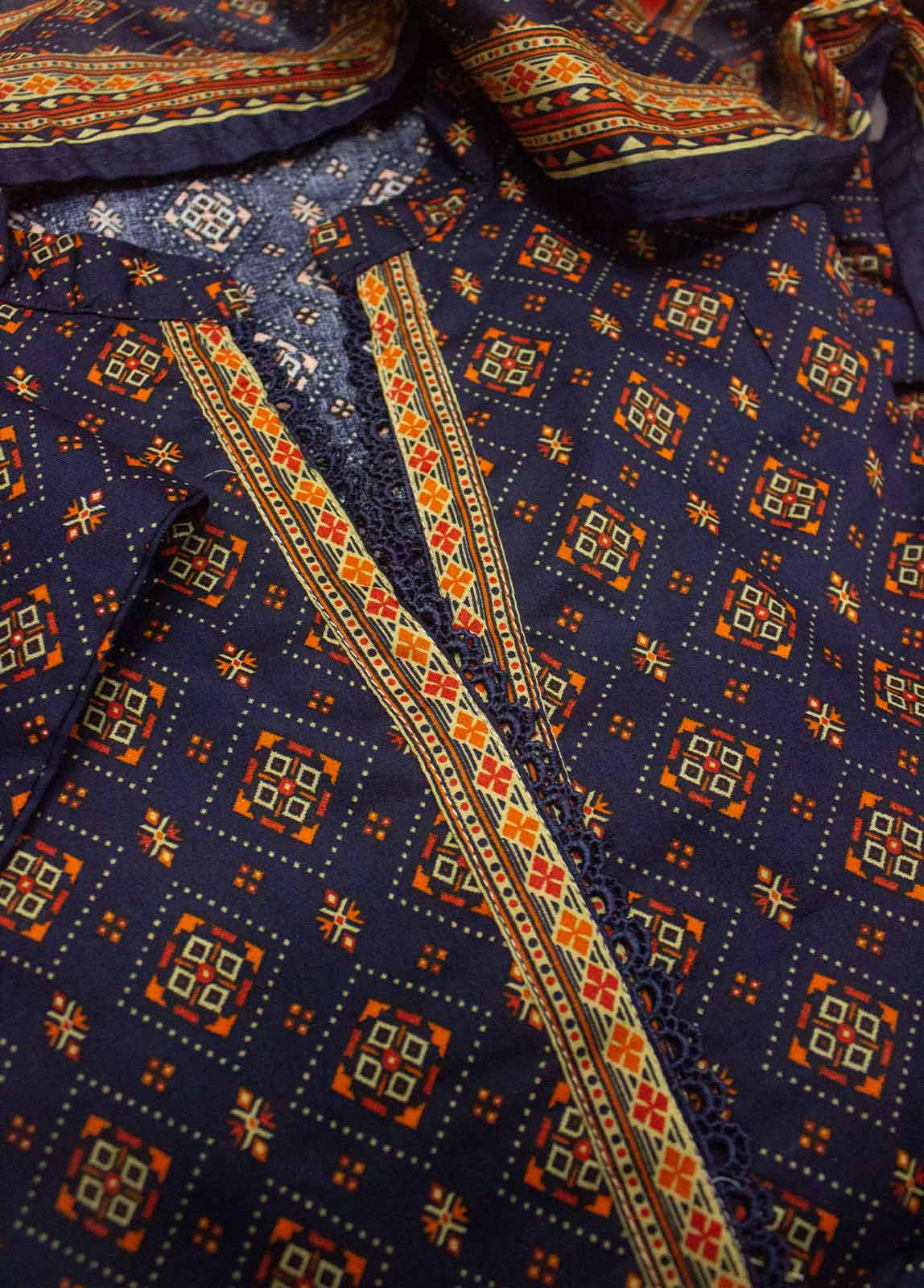 Bin Saeed Fabric - NSM-054-PR- 3 Piece Printed Stitched Suit