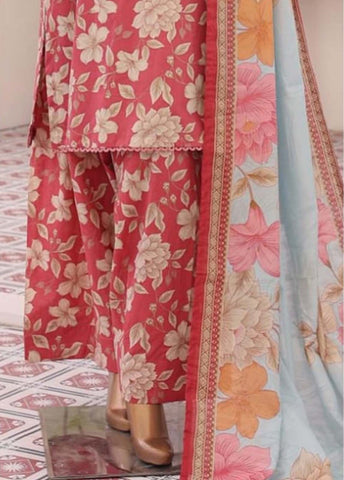 Bin Saeed Fabric - NSM-056- 3 Piece Printed Farshi Shalwar Suit