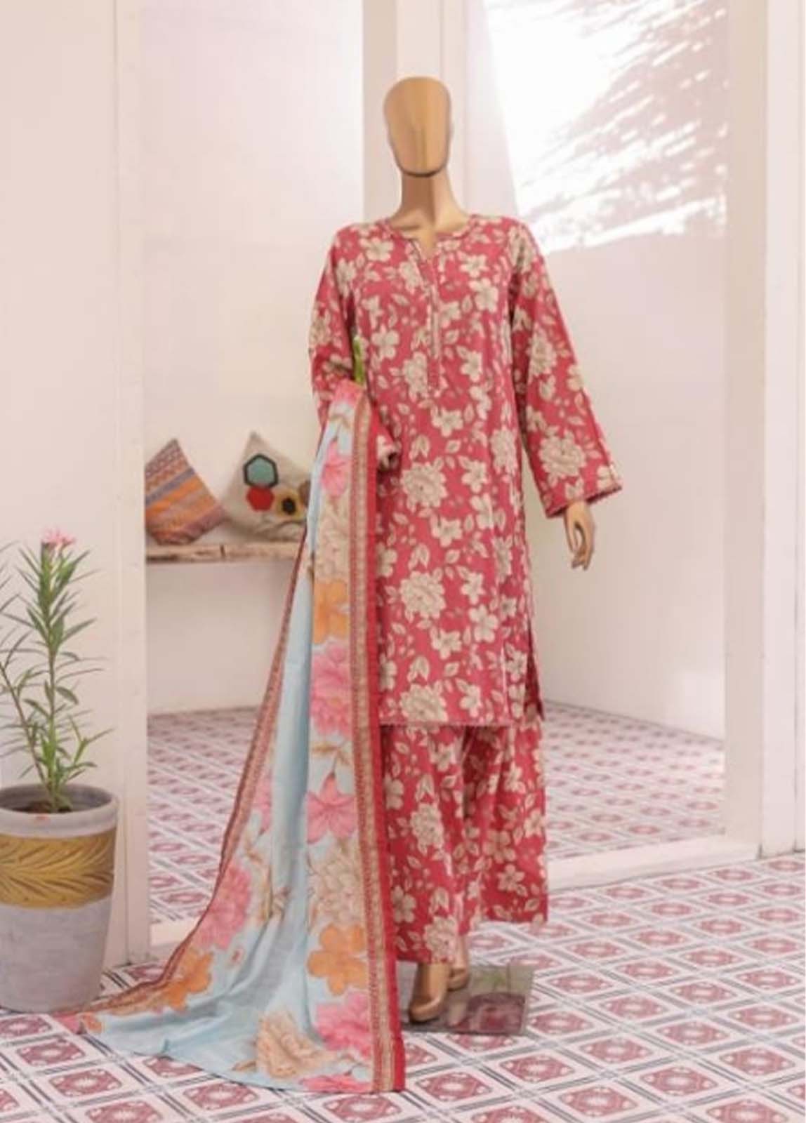 NSM-056- 3 Piece Printed Farshi Shalwar Suit