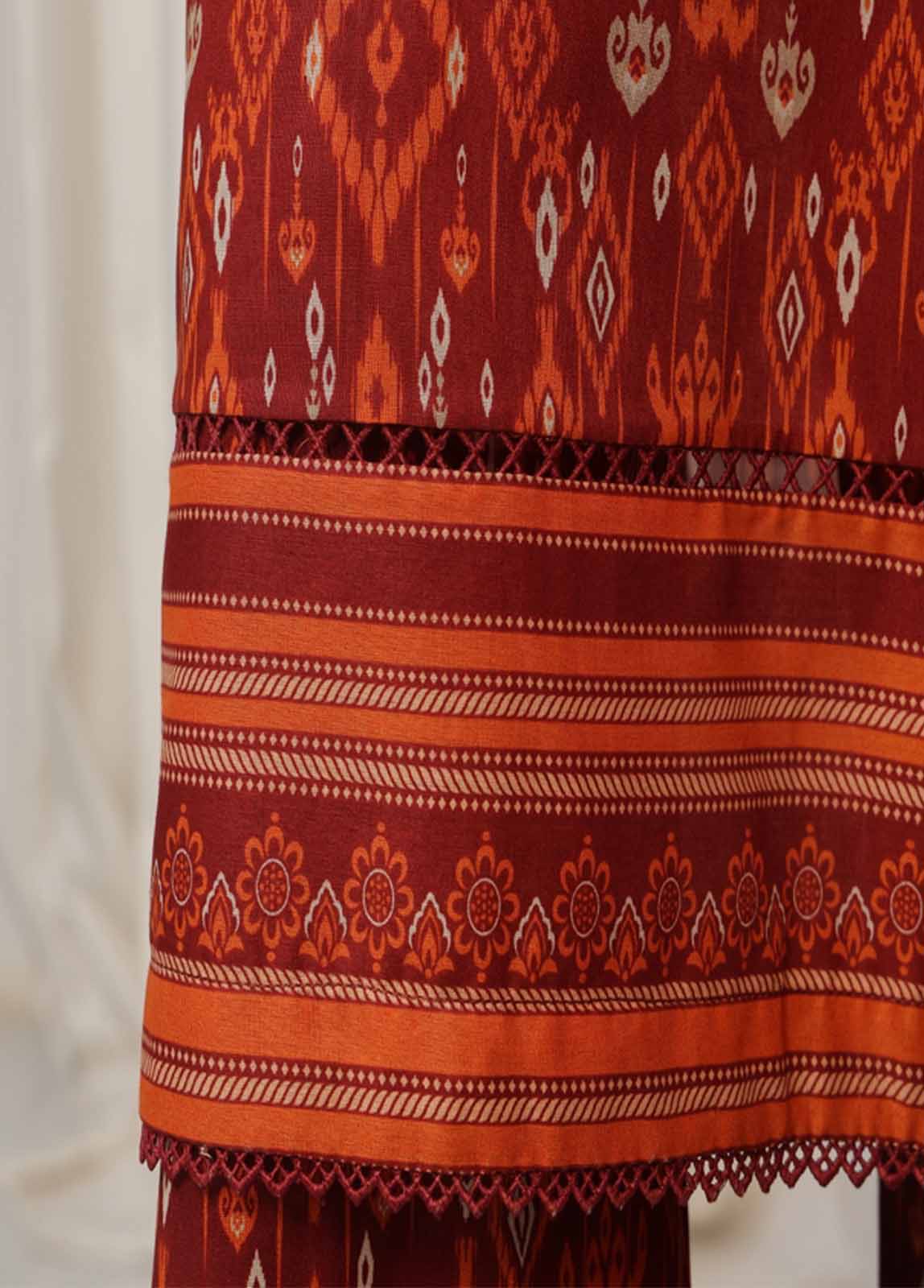 Bin Saeed Fabric - NSM-066- 3 Piece Printed Stitched Suit