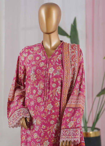 Bin Saeed Fabric - NSM-067-EMBC-3 Piece Chikankari Stitched Suit
