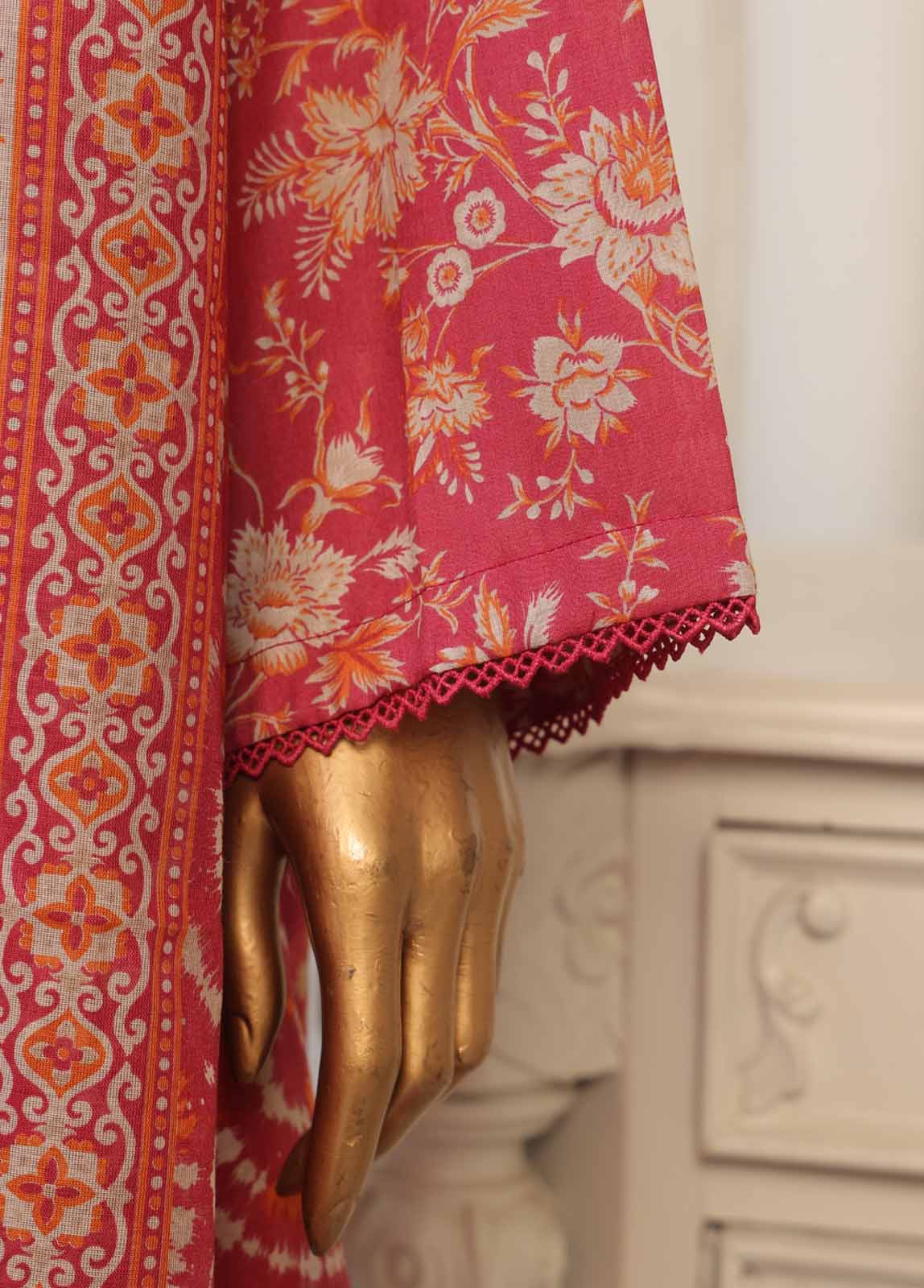 Bin Saeed Fabric - NSM-067- 3 Piece Printed Stitched Suit