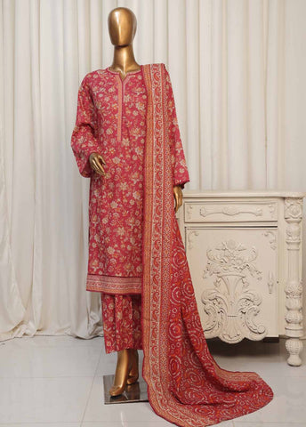 Bin Saeed Fabric - NSM-067- 3 Piece Printed Stitched Suit
