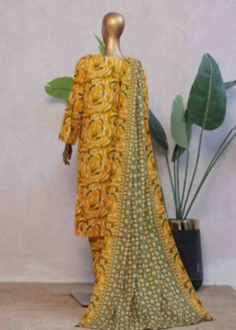 Bin Saeed Fabric - NSM-068- 3 Piece Printed Stitched Suit