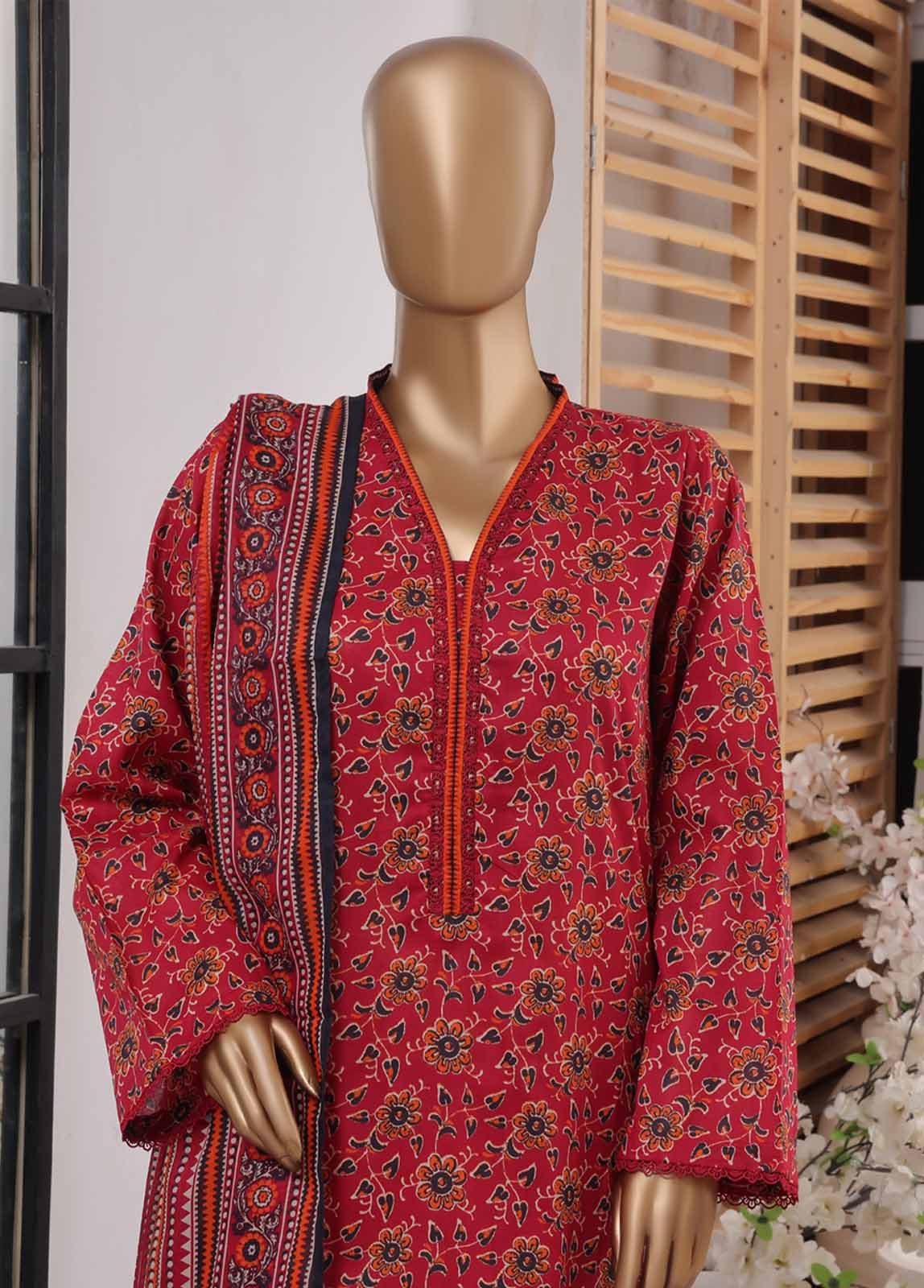 NSM-073- 3 Piece Printed Farshi Shalwar Suit