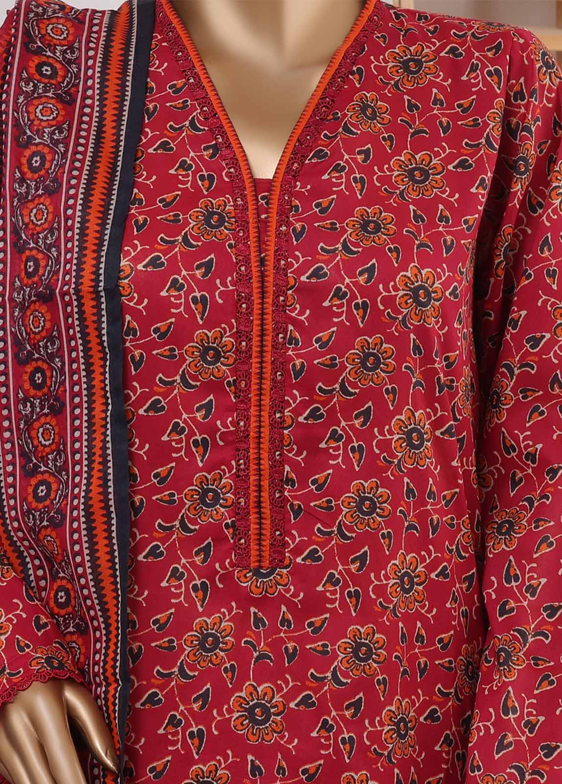 NSM-073- 3 Piece Printed Farshi Shalwar Suit
