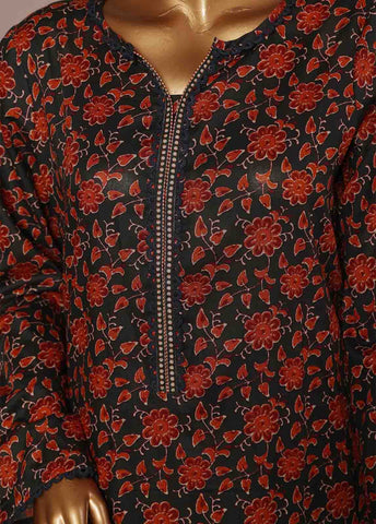 Bin Saeed Fabric - NSM-074- 3 Piece Printed Farshi Shalwar Suit
