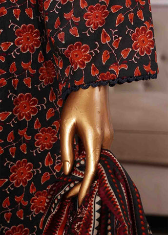 Bin Saeed Fabric - NSM-074- 3 Piece Printed Farshi Shalwar Suit