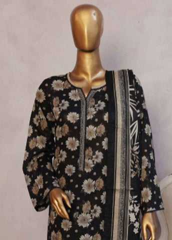 Bin Saeed Fabric - NSM-078- 3 Piece Printed Stitched Suit