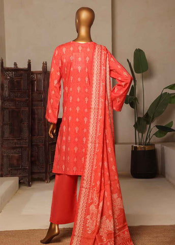 Bin Saeed Fabric - NSM-0782-PR-R2-5- 3 Piece Printed Stitched Suit