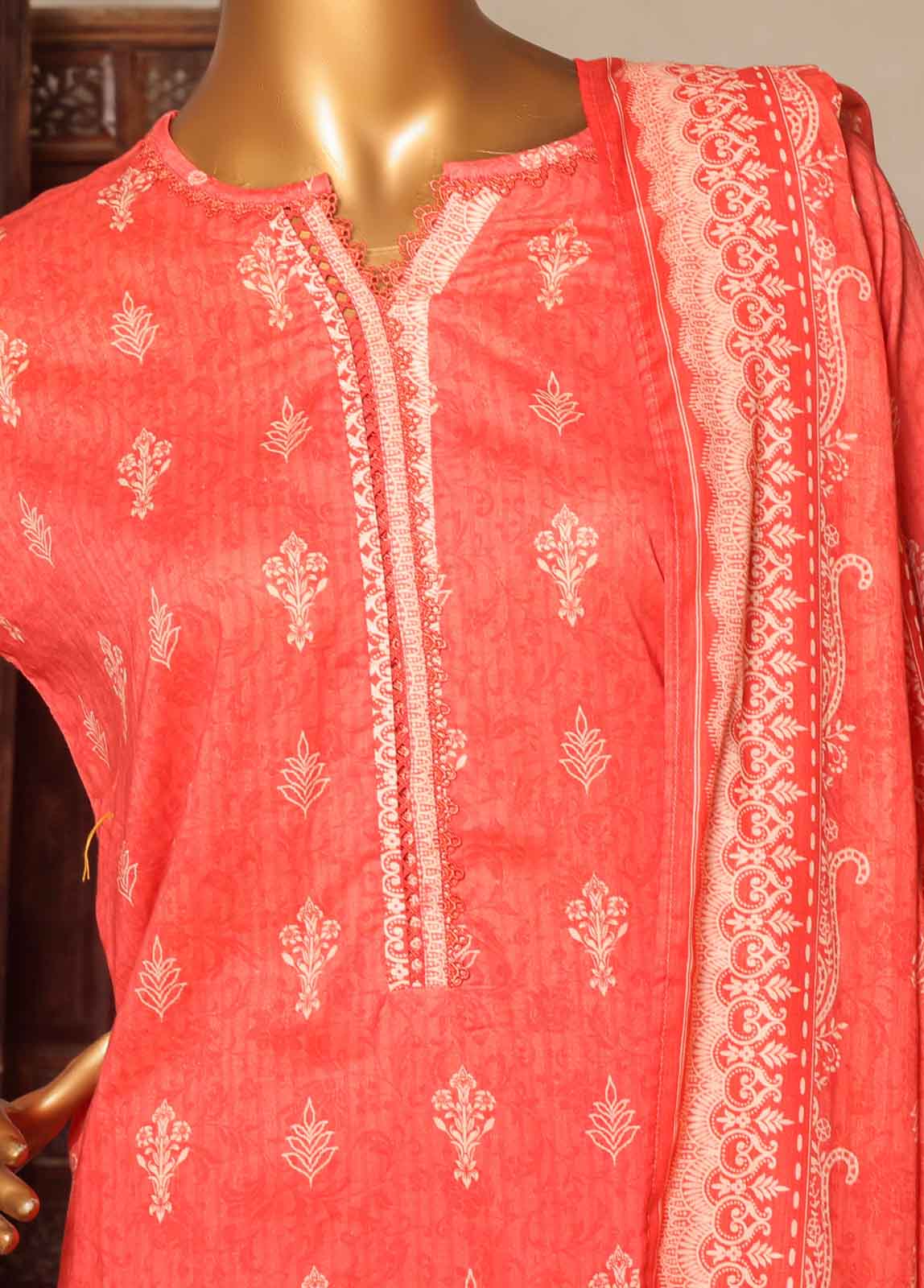 Bin Saeed Fabric - NSM-0782-PR-R2-5- 3 Piece Printed Stitched Suit