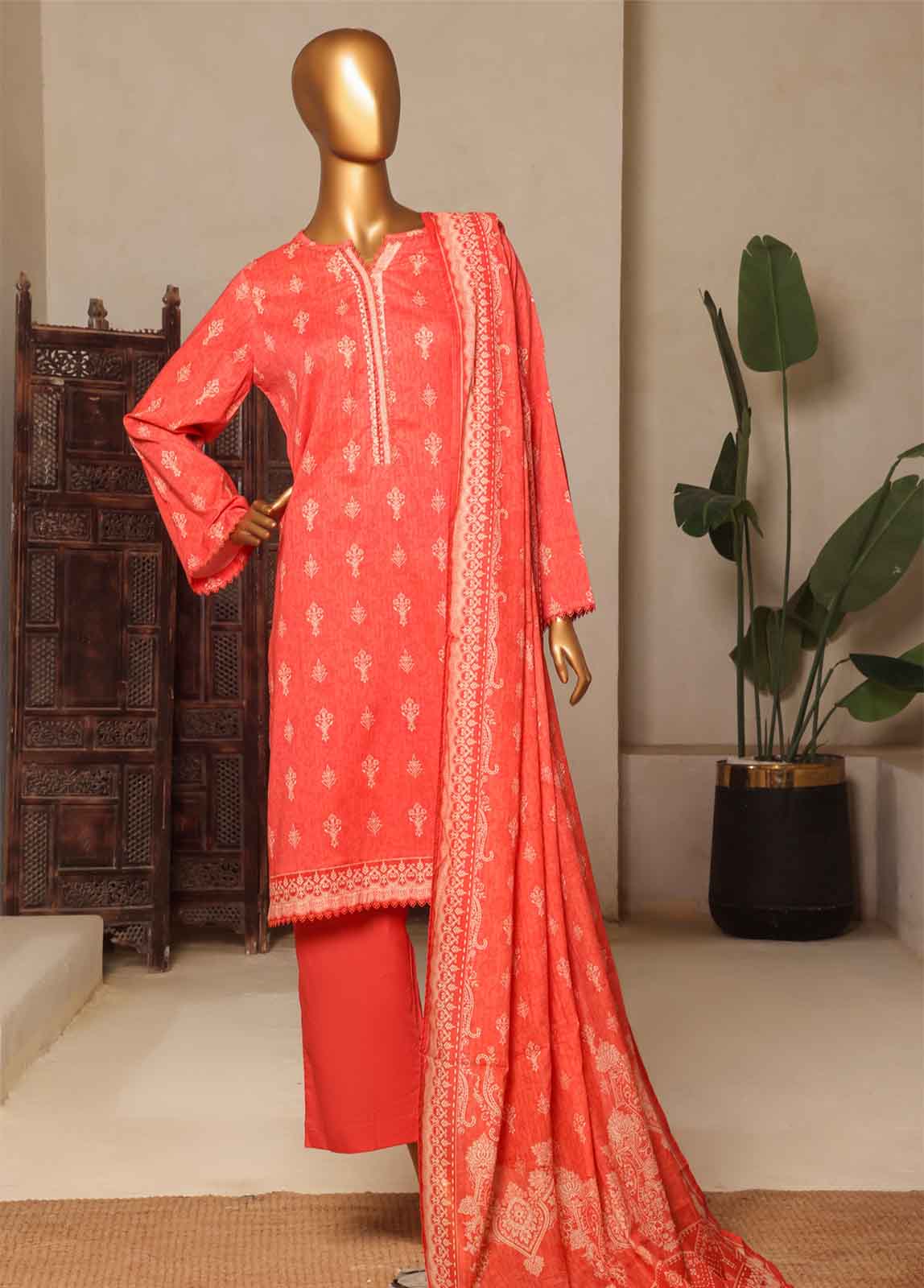 NSM-0782-PR-R2-5- 3 Piece Printed Stitched Suit