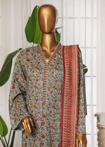 Bin Saeed Fabric - NSM-079- 3 Piece Printed Stitched Suit
