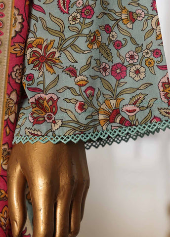 Bin Saeed Fabric - NSM-079- 3 Piece Printed Stitched Suit