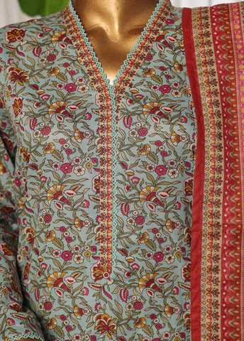 Bin Saeed Fabric - NSM-079- 3 Piece Printed Stitched Suit