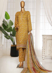 SM-080- 3 Piece Printed Stitched Suit
