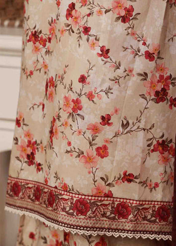 Bin Saeed Fabric - NSM-085- 3 Piece Printed Farshi Shalwar Suit