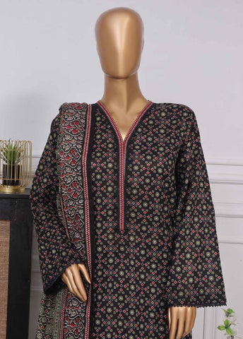 Bin Saeed Fabric - NSM-089- 3 Piece Printed Farshi Shalwar Suit