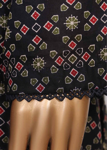 Bin Saeed Fabric - NSM-089- 3 Piece Printed Farshi Shalwar Suit