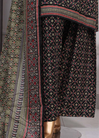 Bin Saeed Fabric - NSM-089- 3 Piece Printed Farshi Shalwar Suit