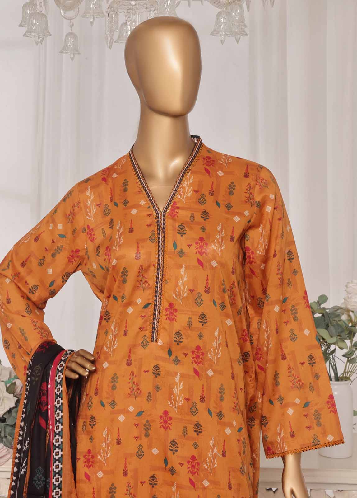 NSM-090-PR R1-4- 3 Piece Printed Stitched Suit