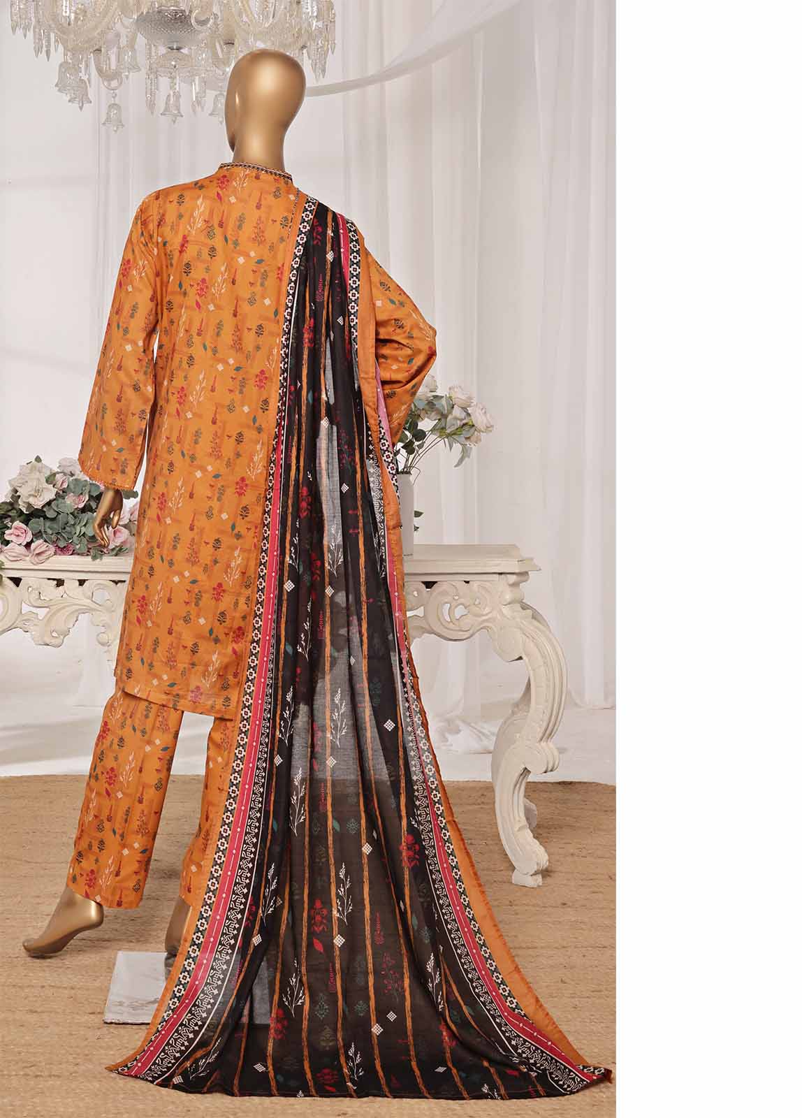 NSM-090-PR R1-4- 3 Piece Printed Stitched Suit