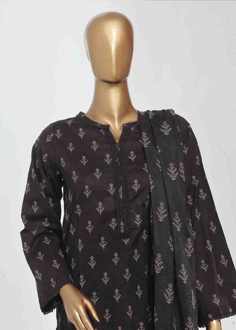 Bin Saeed Fabric - NSM-091- 3 Piece Printed Stitched Suit