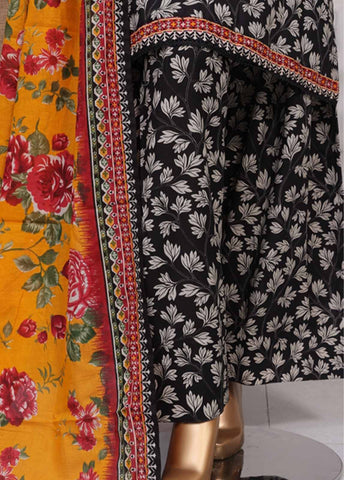 Bin Saeed Fabric - NSM-093- 3 Piece Printed Farshi Shalwar Suit