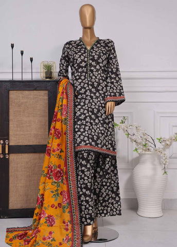 Bin Saeed Fabric - NSM-093- 3 Piece Printed Farshi Shalwar Suit