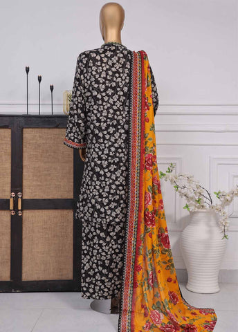 Bin Saeed Fabric - NSM-093- 3 Piece Printed Farshi Shalwar Suit