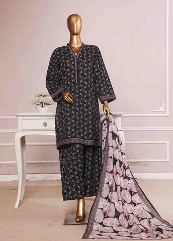NSM-095- 3 Piece Printed Farshi Shalwar Suit