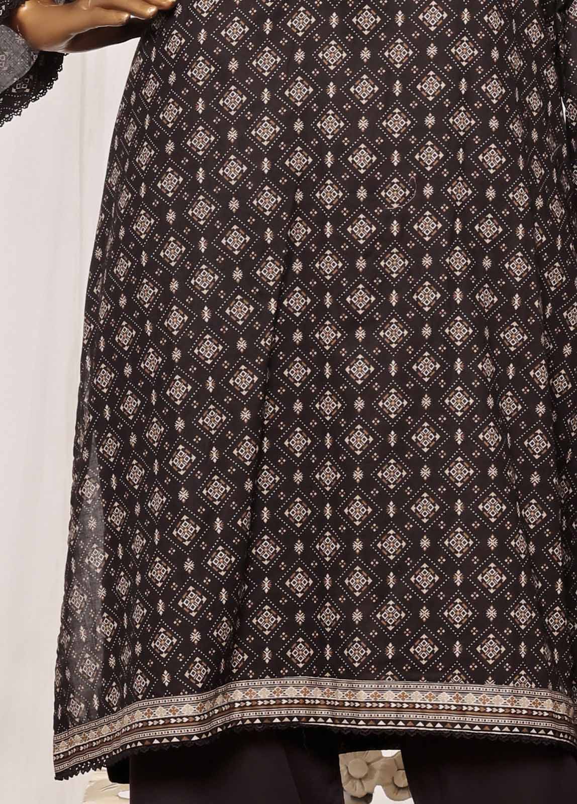 Bin Saeed Fabric - NSM-099-PR R1-4- 3 Piece Printed Stitched Suit